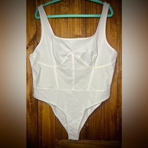 White Bustier Bodysuit - NWT
